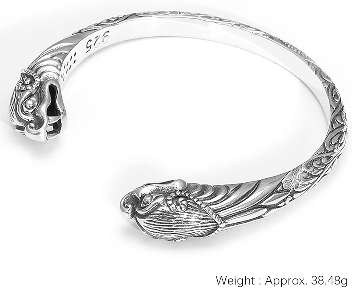 Amazon.co.jp: 蛇のブレスレットヴィンテージ925スターリングシルバー